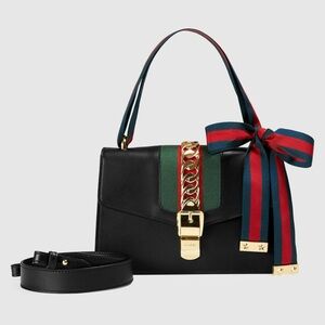 Gucci Black Sylvie Leather Shoulder Bag